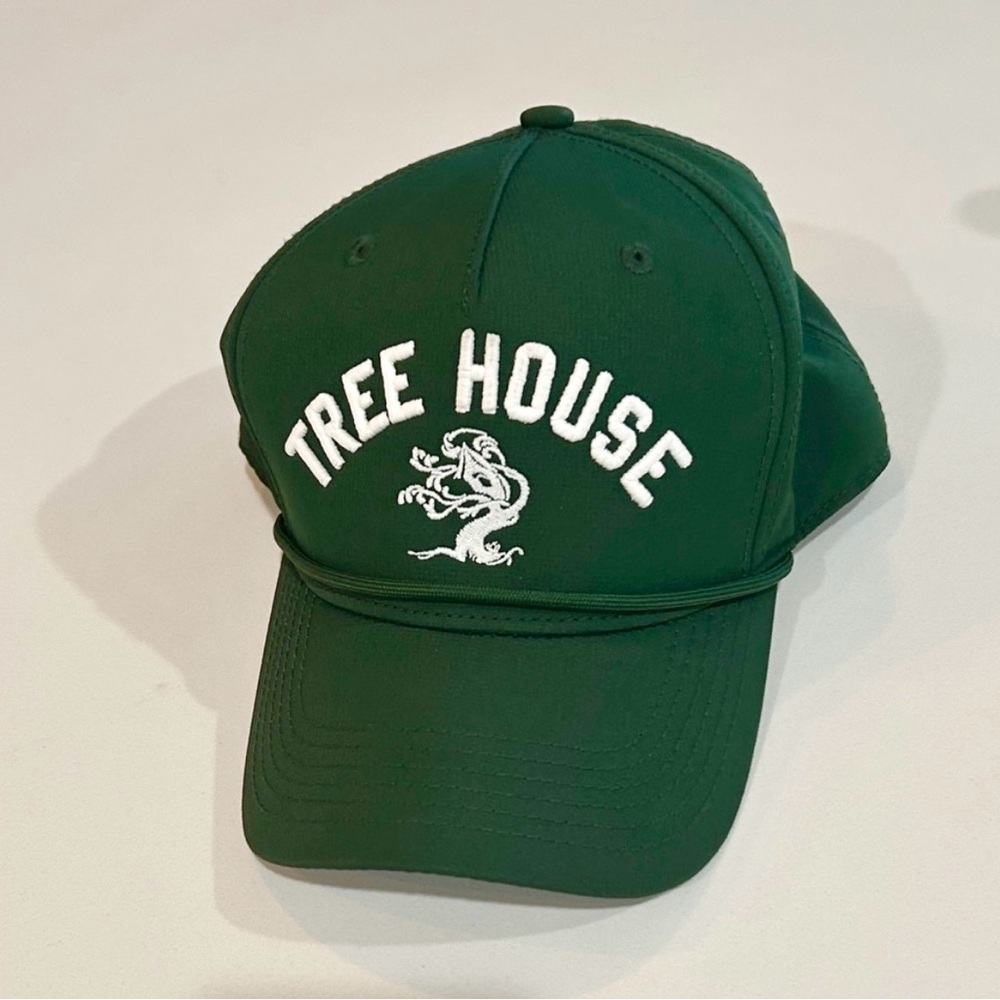 Tree House Embroidered Rope Cap - Forest Green